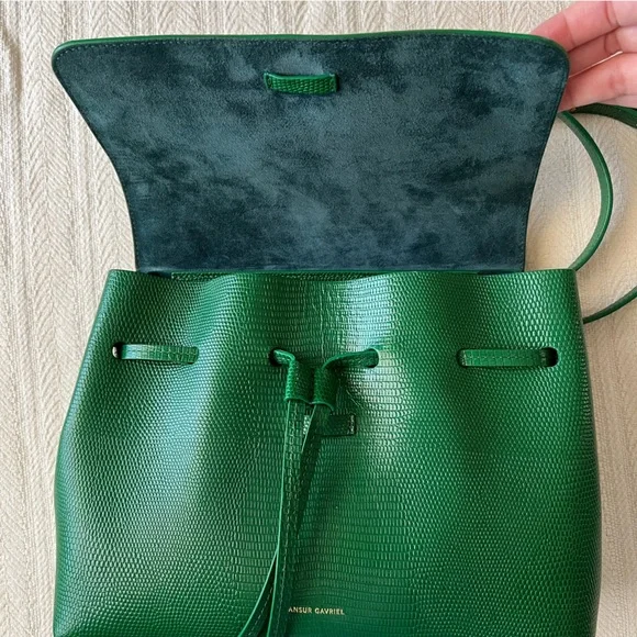 Mansur Gavriel Soft Lady Bag Lizard Embossed Leather - Picture 10 of 17